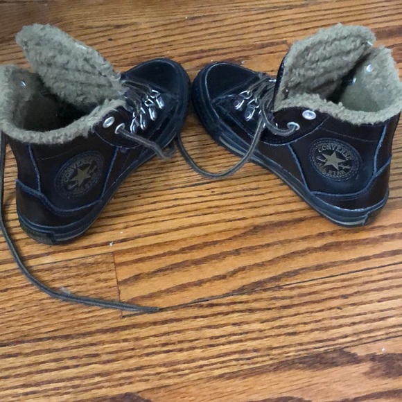 Converse Other - Black leather converse boots
